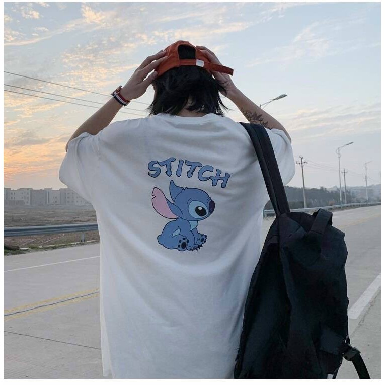 Áo thun tay lỡ 194SHOP vải coton dày dặn, co dãn, form rộng - Stitch