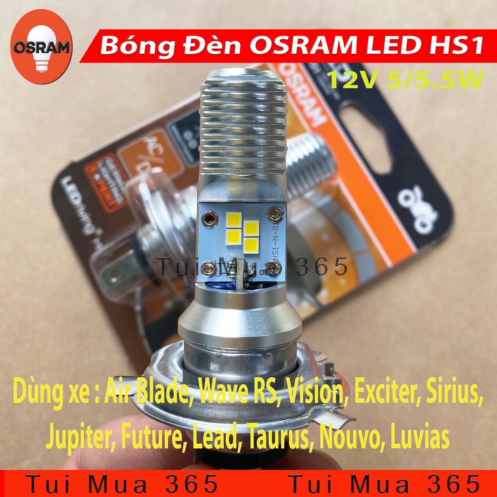 Bóng đèn LED HS1 tăng sáng trắng OSRAM Air Blade, Wave RS, Vision, Exciter, Sirius, Jupiter, Future