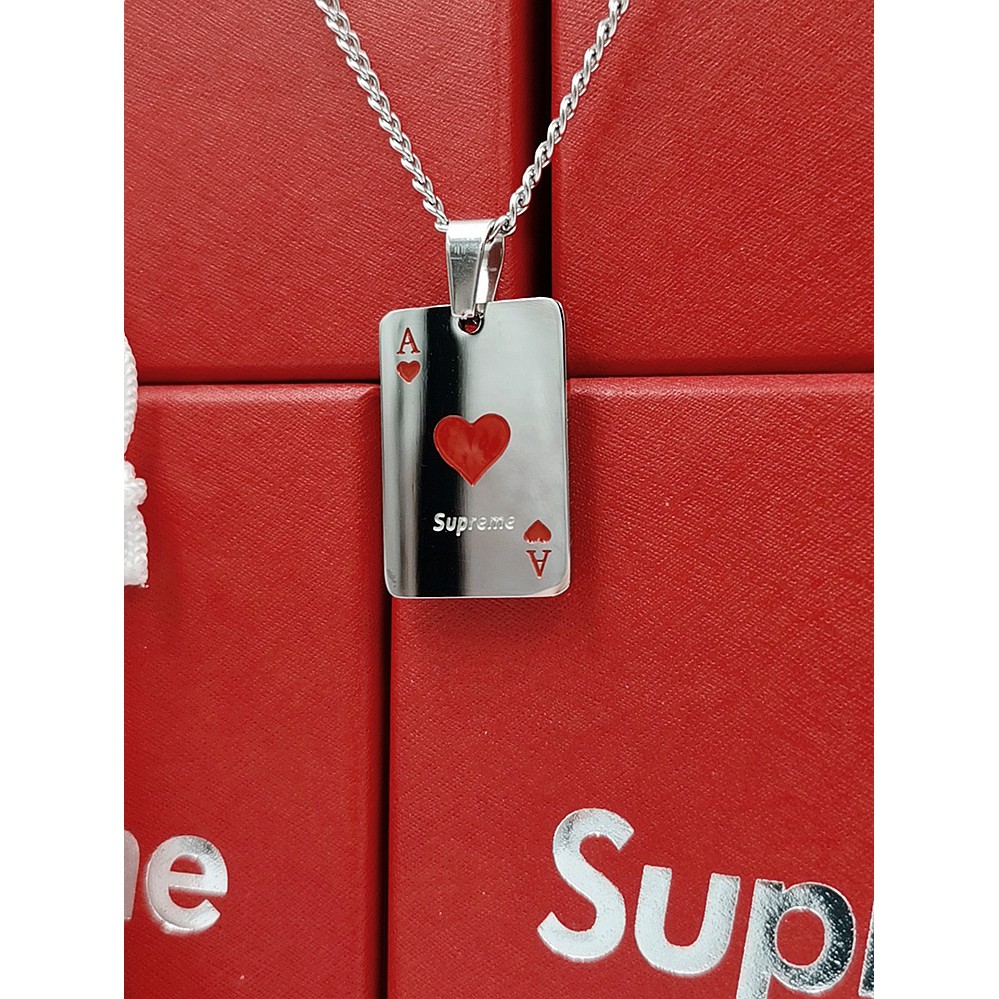 Dây chuyền Supreme A card necklace ss20