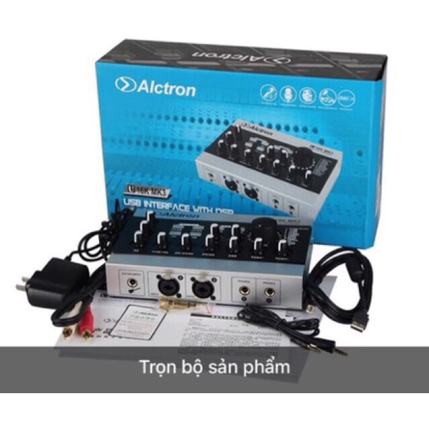 Sound card U16K MK3 hay Sound card USB Alctron U16K MKIII tích hợp nguồn 48V dùng cho tất cả các dong mic thu âm ♥️♥️