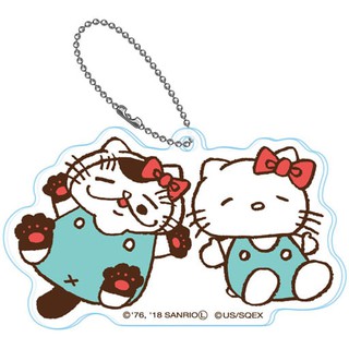 Oji-sama to Neko Acryl Key Chain Hello Kitty A - MÓC KHÓA CHÚ GIÀ NUÔI MÈO Ú (CON MÈO Ú CÓ CON VE CHÓ TRÊN MẶT)