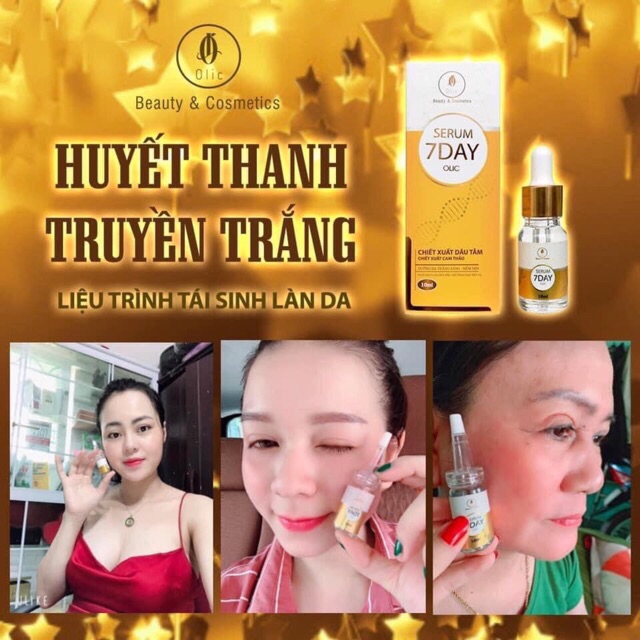 Combo 10 lọ huyết thanh truyền trắng olic 7day bao check sms hàng chính hảng ct