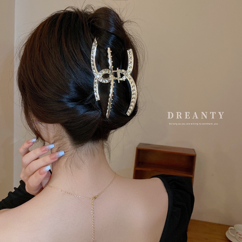 Kẹp Tóc Cá Mập Đính Kim Cương Giả Cao Cấp Thời Trang Hàn Quốc