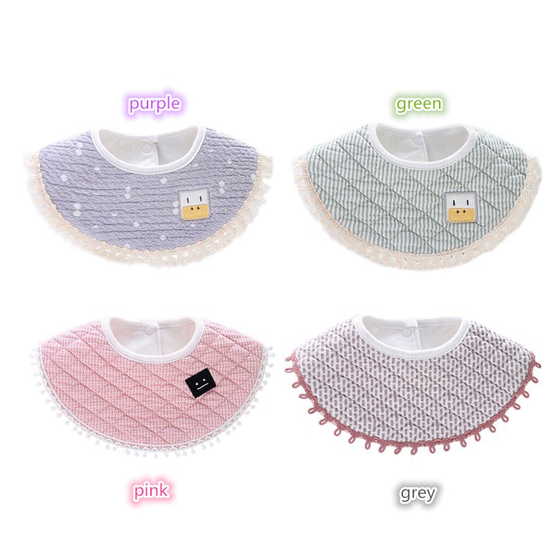 Yếm ăn dặm chống thấm nước họa tiết in dành cho bé