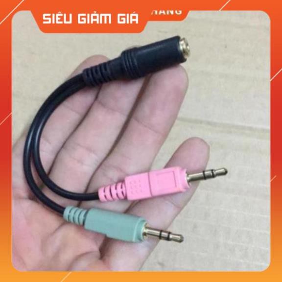 Thiết bị kết nối audio và mic vào máy tính cho tai nghe