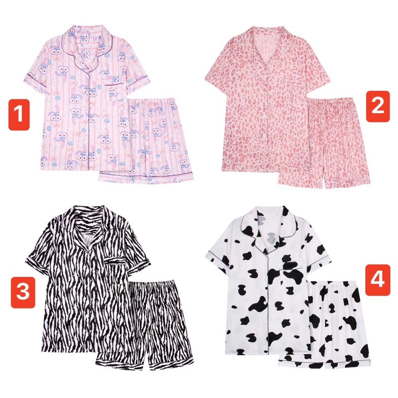 Bộ ngủ Pijama cộc (hàng QC - mẫu mới)