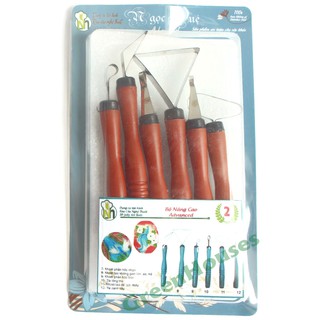 Bộ 6 dụng cụ làm rau câu 3D nhãn hiệu Ngọc Huệ BỘ NÂNG CAO 2 - HÀNG CHÍNH HÃNG