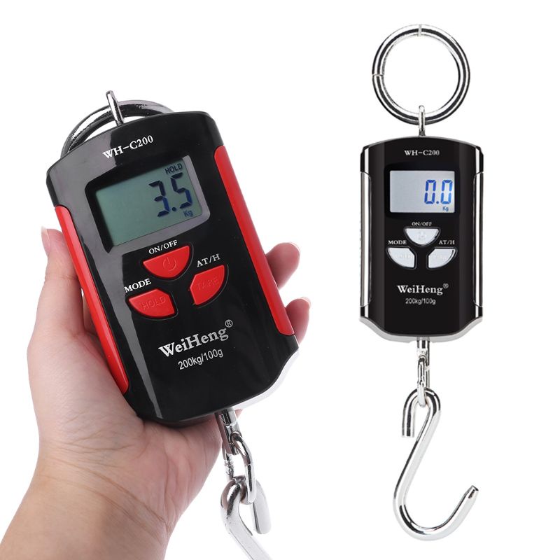Cân Điện Tử Mini 200kg 400lb Có Màn Hình LCD Nền Tiện Dụng