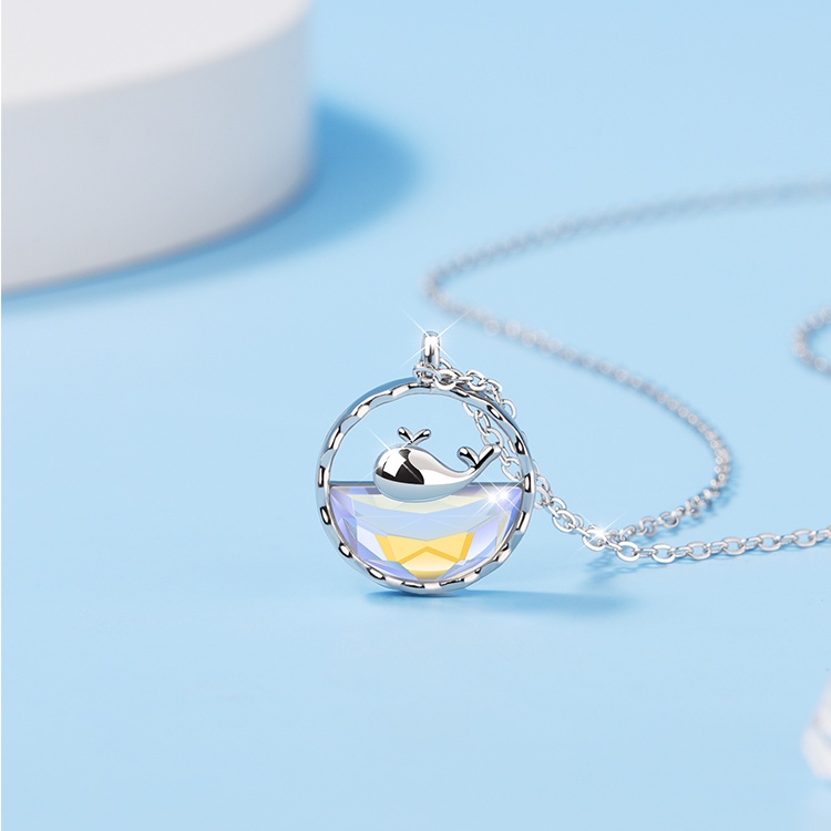 Vòng cổ cá voi bạc 925 dành cho nữ