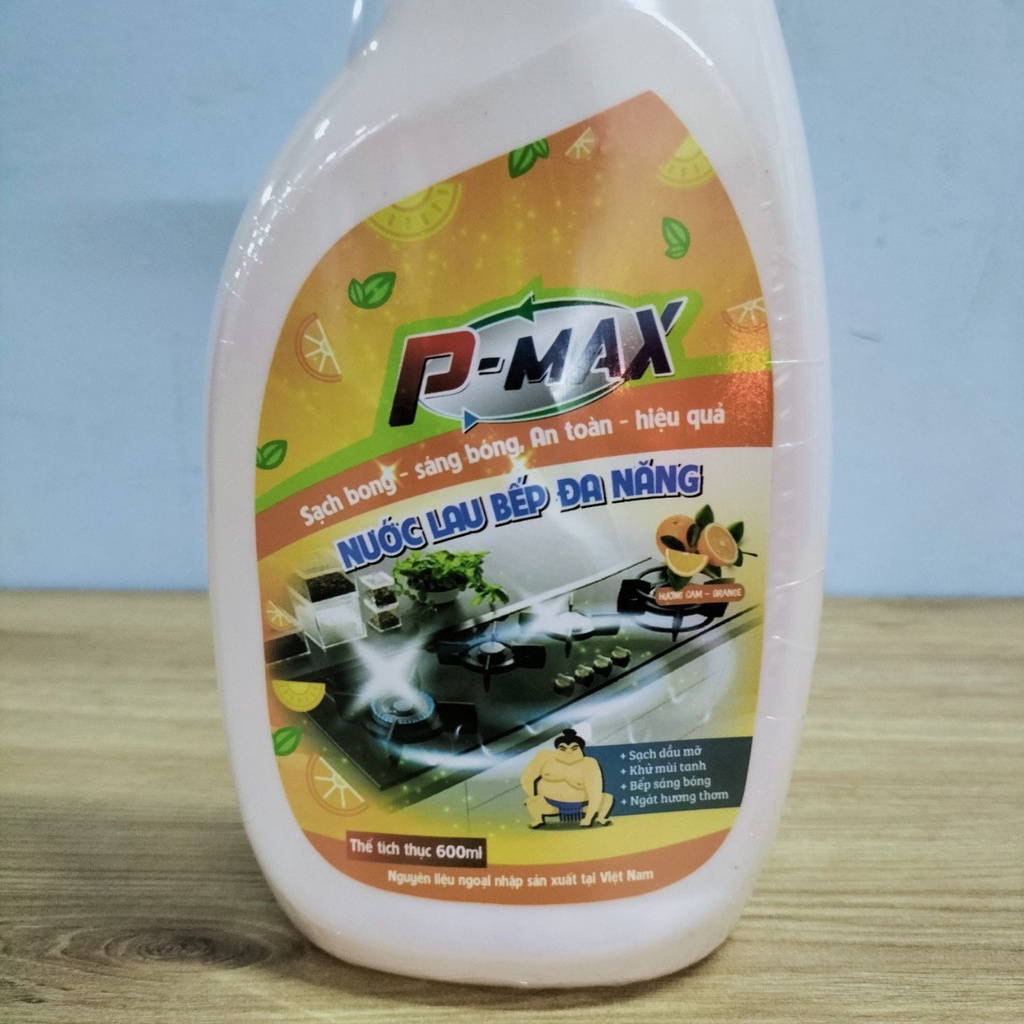 Nước Lau Bếp Đa Năng Siêu Sạch P-MAX 600ml