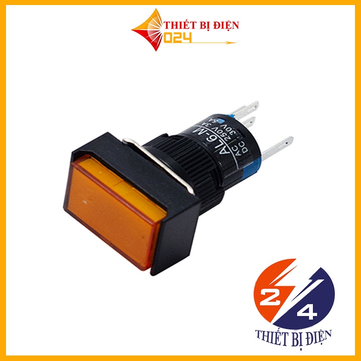 Nút Nhấn Đề Chữ Nhật 24VDC LA16J-11D Nhấn Nhả Có Đèn