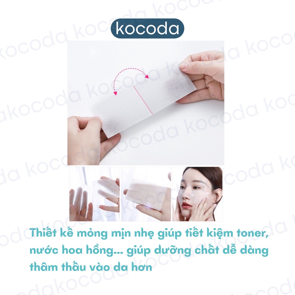 Bông tẩy trang Cotton đắp lotion mask làm mặt nạ toner 200 miếng KOCODA