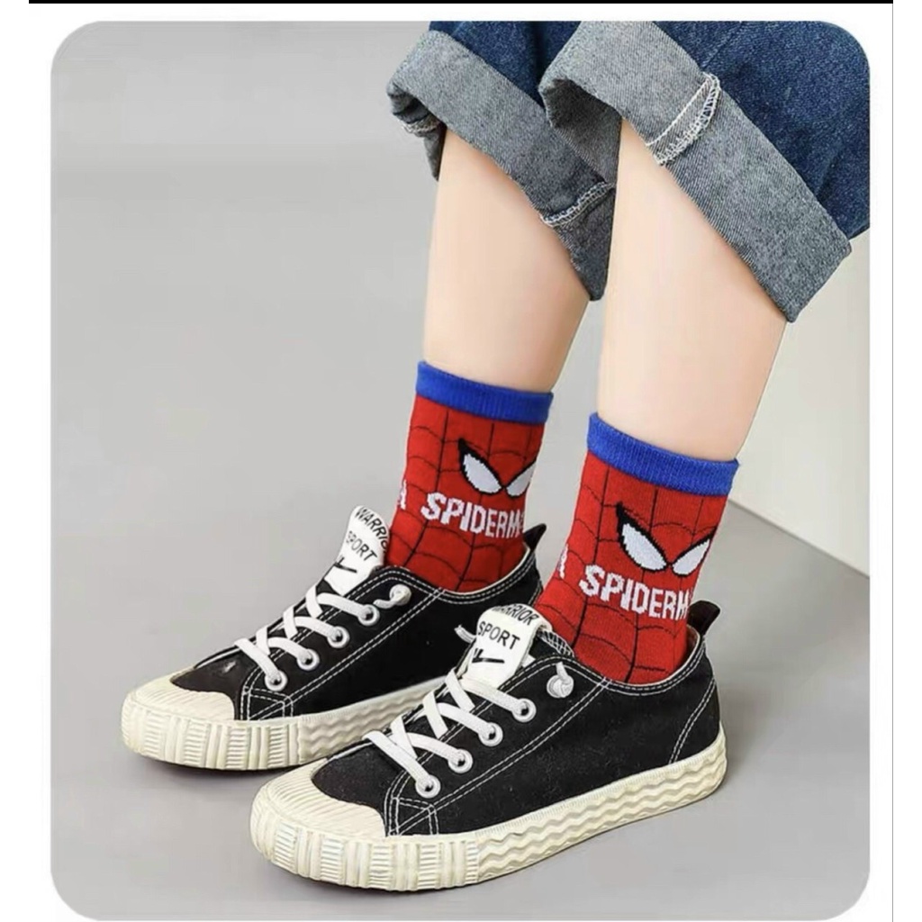 Combo 5 đôi tất siêu nhân nhện cho bé trai size 1-7 tuổi