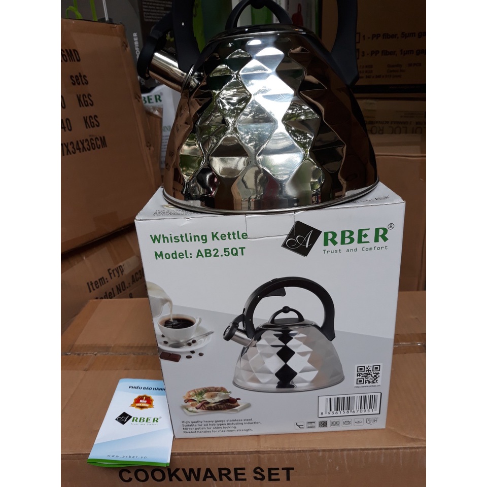Ấm đun nước Arber AB2.5QT hàng chính hãng