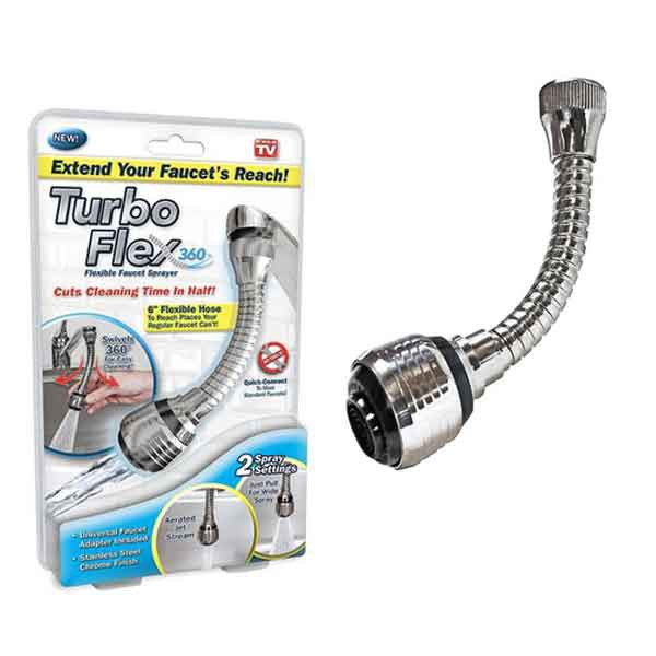 Vòi nước turbo inox tăng áp xoay 360 độ tiện lợi, đầu vòi rửa tăng áp TT -HOME