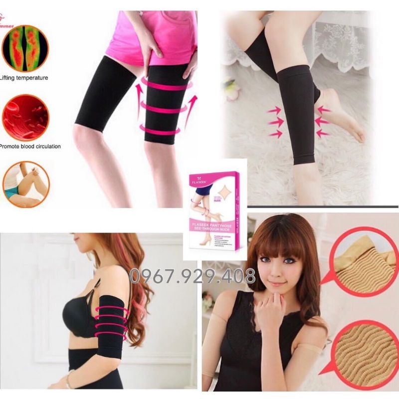 Combo 3 Món Nịt Tay Nịt Đùi Nịt Bắp Chân thon gọn