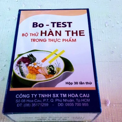 Bo - Test bộ thử hàn the trong thực phẩm