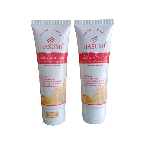 Sữa rửa mặt dịu nhẹ Hasumi làm trắng da thải độc ngăn ngừa mụn chống lão hóa da 60ml
