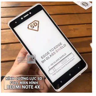 Kính Cường Lực 5D Xiaomi Redmi Note 4X Full Màn Keo Toàn Màn Hình Tặng Keo Chống Hở Mép