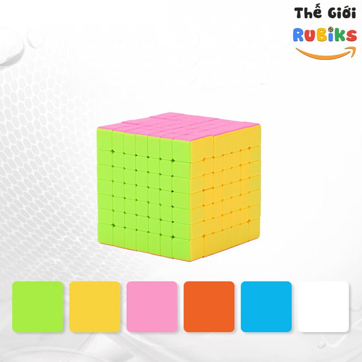 Rubik 7x7 Promotion Stickerless Mặt Hồng Cao Cấp Xoay Êm Bền Đẹp