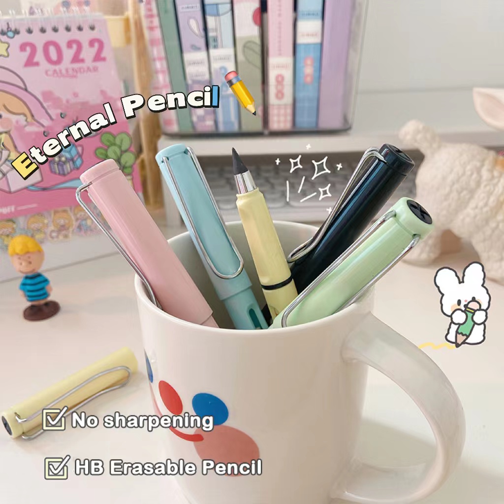 Bút chì vĩnh cửu Không chuốt Bút chì vĩnh cửu siêu bền HB Bút chì tẩy được Bút viết học sinh - Bao gồm tẩy