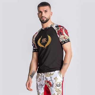 T Shirt Men Casual Summer Floral Man Tshirt Tee Tops Fashion Streetwear Brand Clothing Mens T-shirt Gym Fitness Men's T Shirt