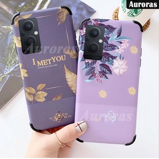 Ốp Điện Thoại Tpu In Hình Hoa Màu Tím Cho OPPO Reno 7z 5G Reno 7z 5G