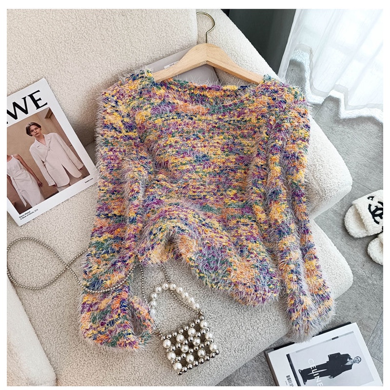 Áo sweater Dệt Kim Dáng Rộng Phong Cách Thời Trang Thu Đông Mới