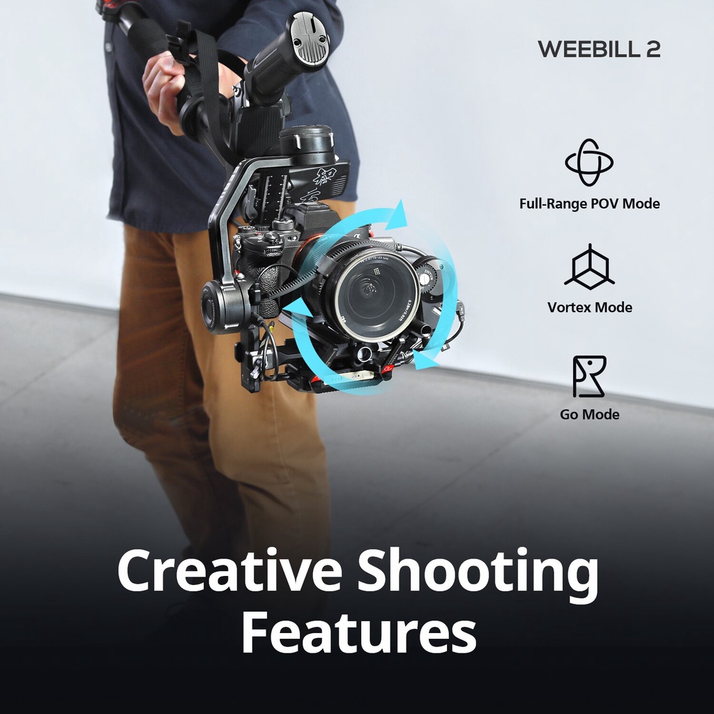 ZHIYUN WEEBILL 2 - Gimbal Chống Rung Cho Máy Ảnh, DSLR Cỡ Lớn, Hỗ Trợ Màn Hình, Theo Dõi Chuyển Động, Điều Khiển Từ Xa | BigBuy360 - bigbuy360.vn