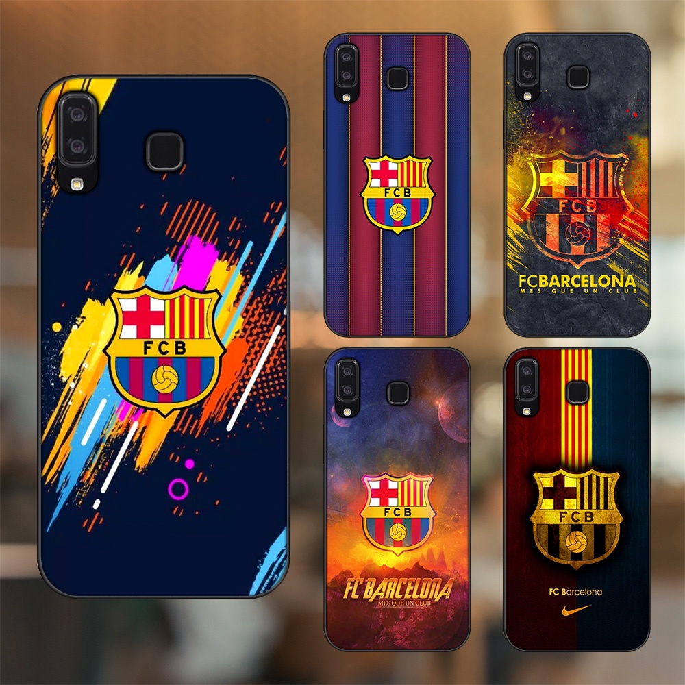 Ốp lưng Samsung A8 Star viền đen in hình Barcelona Barca