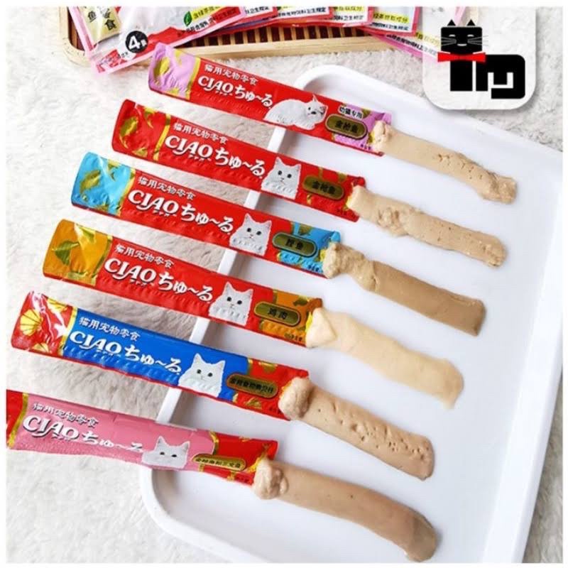 Súp thưởng Ciao Churu Bịch 4 thanh, súp thưởng cho mèo