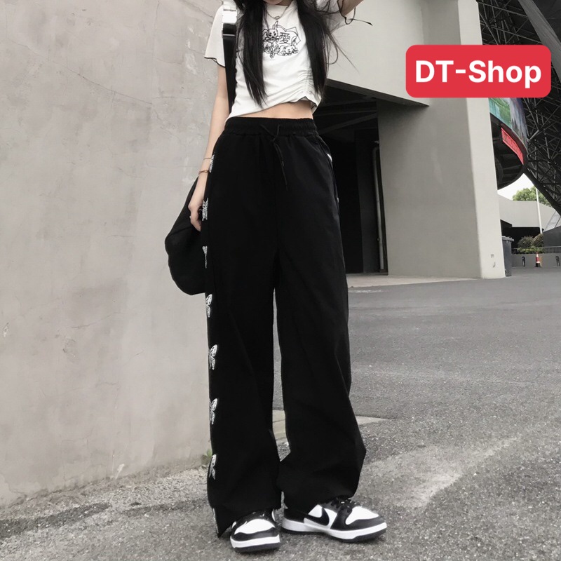 Quần Dài Ống Rộng Nữ họa tiết siêu hot - Jogger Nam Suông Rút Gấu Lưng Thun Có Túi Lớn Thể Thảo P3