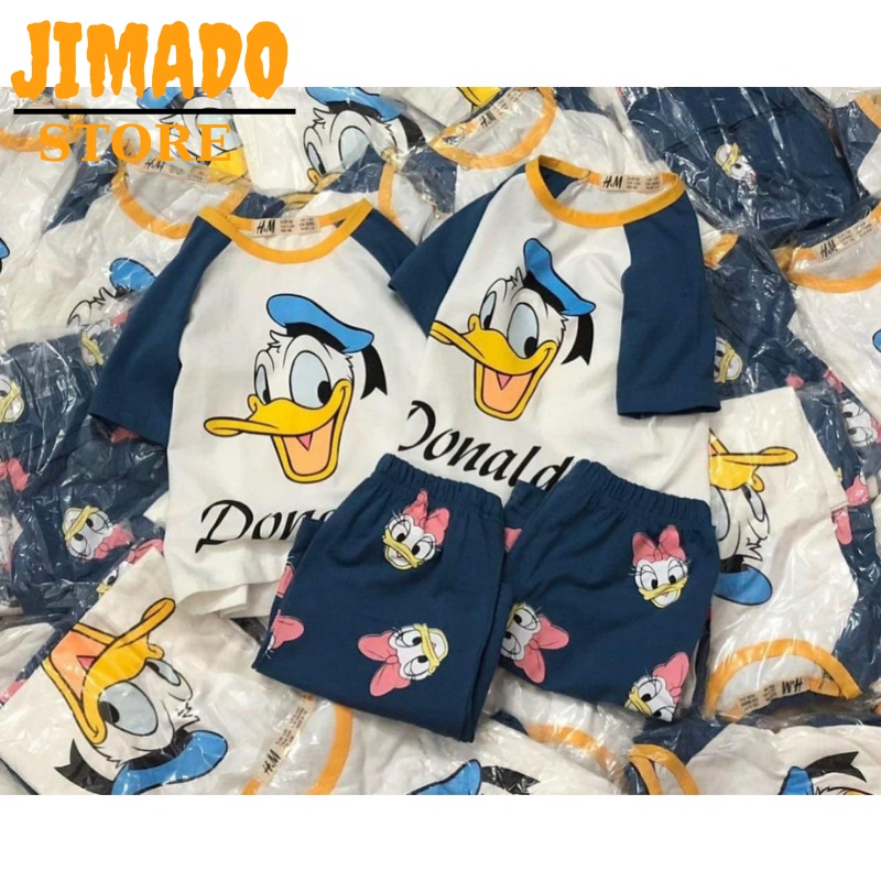 Đồ bộ bé trai bé gái Bộ đồ vịt Donal chất cotton 4 chiều JIMADO E2.060.100