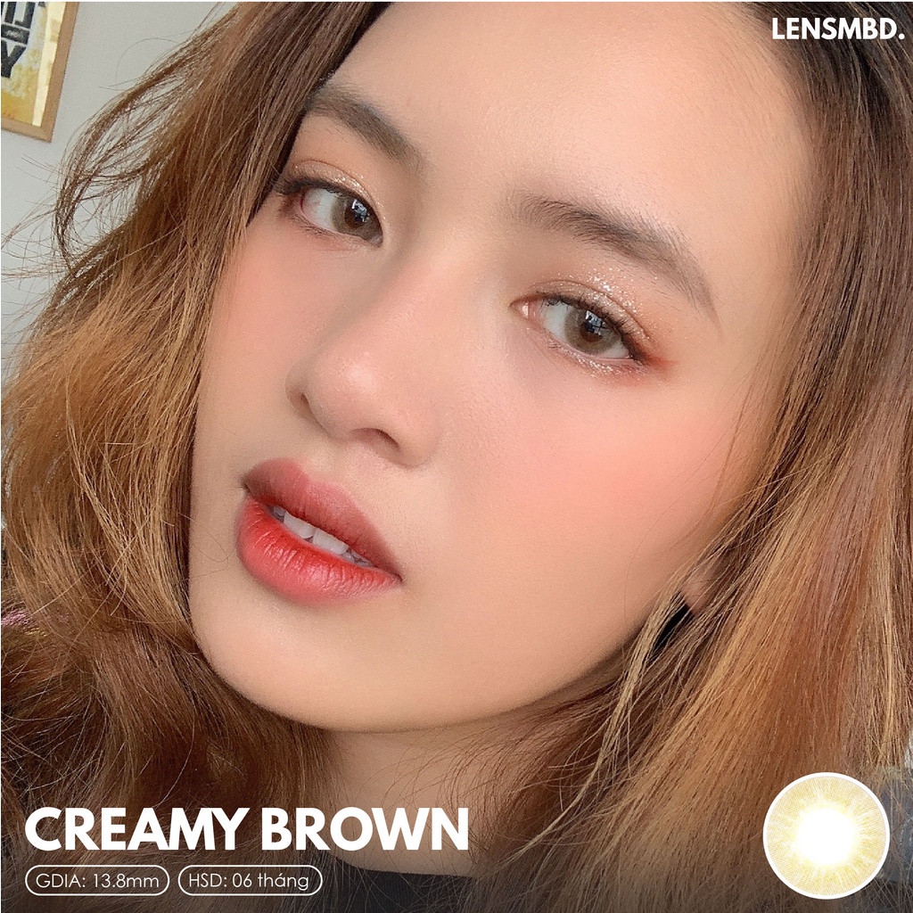 LENS KÍNH ÁP TRÒNG CẬN MÀU TỰ NHIÊN LENSMBD CREAMY BROWN