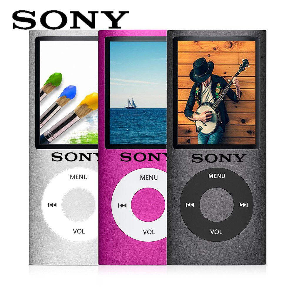 Máy Nghe Nhạc Mp3 Sony Slim Với Màn Hình Lcd Và Chức Năng Ghi Âm, Nghe Đài Fm E-Book Mp3