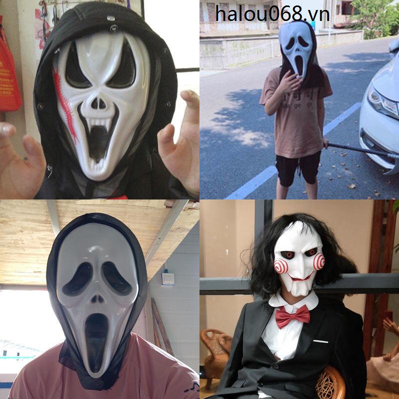Mặt Nạ Hóa Trang Halloween Hình Đầu Lâu Kinh Dị