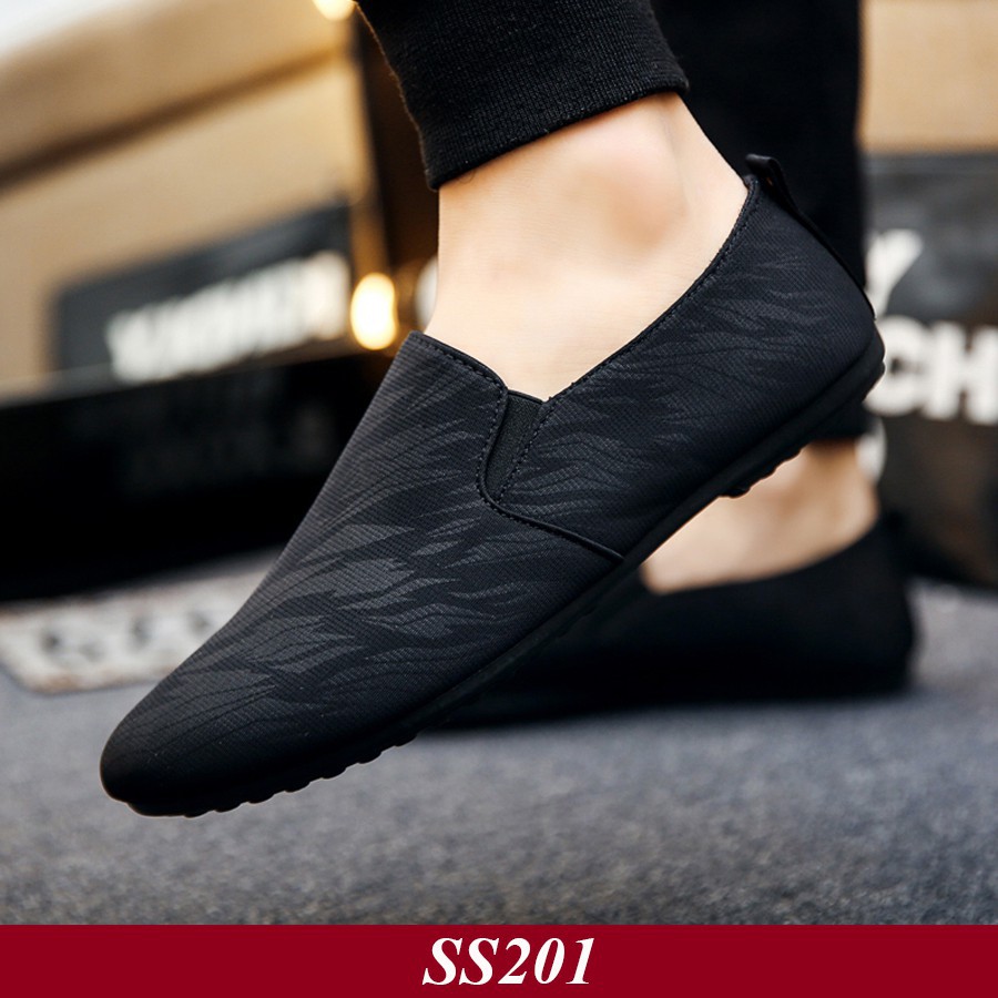 [ SIÊU RẺ ] Giày Lười Nam Hàn Quốc Màu Đen Giày lười vải phong cách [ Shop Yêu Thich ] | BigBuy360 - bigbuy360.vn