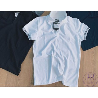 Áo Polo Massimo Dutti Heathered cotton