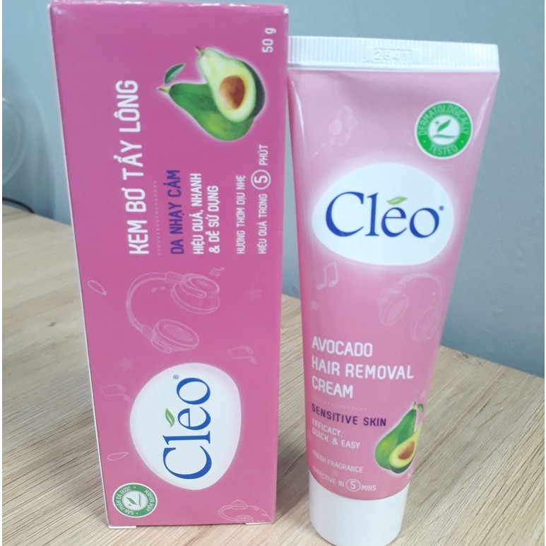 Kem tẩy lông CLEO Sensitive Skin 50g Dành Cho Da Nhảy Cảm / Kem Triệt Lông Nách