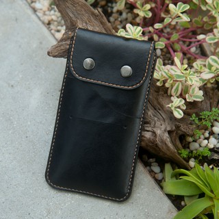 Bao da Samsung S9 - da bò thật - màu đen - sản phẩm thủ công