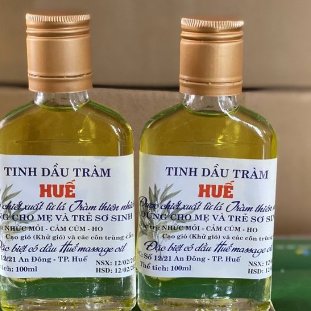 Tinh dầu tràm Huế 1 chai 100ml, Chiết xuất từ lá tràm thiên nhiên