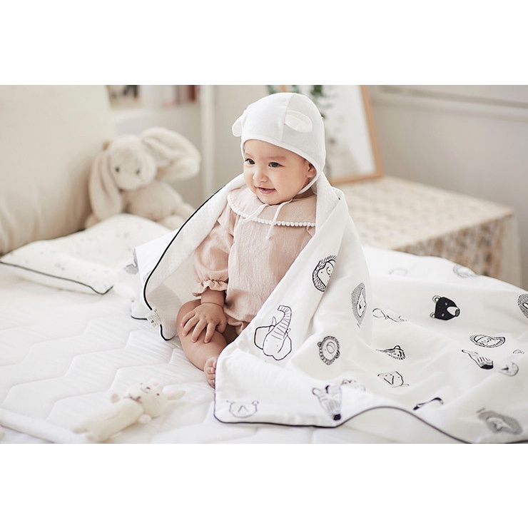 Chăn Bông 4 Mùa DONO&amp;DONO Cho Bé Chất Liệu 100% Cotton Satin Cao Cấp Chính Hãng Made In Korea