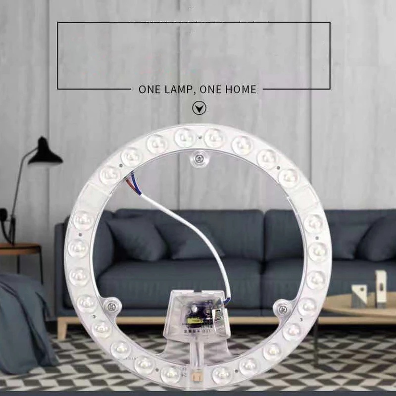Mô Đun Đèn LED Hình Tròn 12/18/24/36 LED 220V Gắn Trần Nhà Phòng Khách Phòng Ngủ