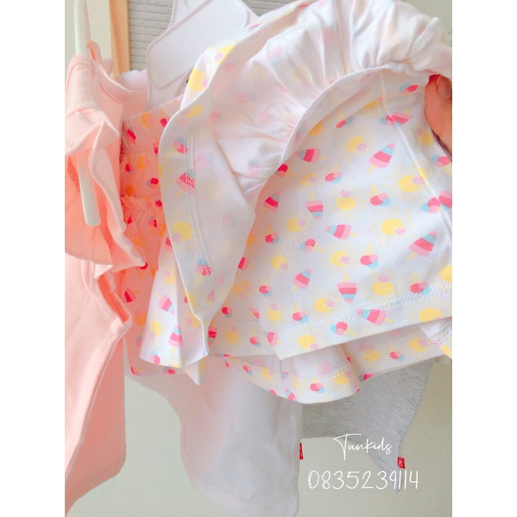 Set bộ cotton chân váy Muji xuất xịn