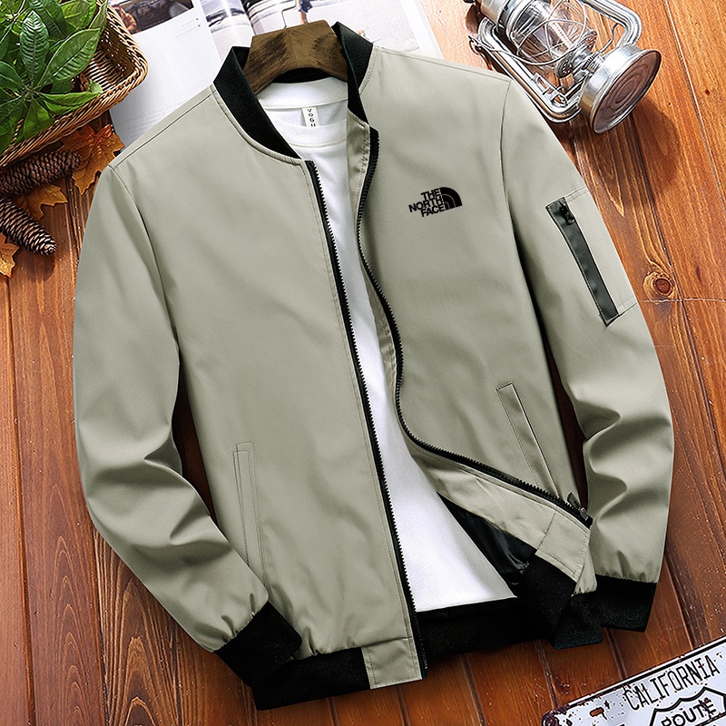 The north face Áo Khoác Gió Chống Thấm Nước Phối Khóa Kéo Thời Trang Cho Nam