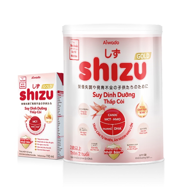 Sữa bột Aiwado Shizu Gold Suy Dinh Dưỡng Thấp Còi 810g 1+ - TĂNG CÂN TỰ NHIÊN, ĂN NGON MAU LỚN