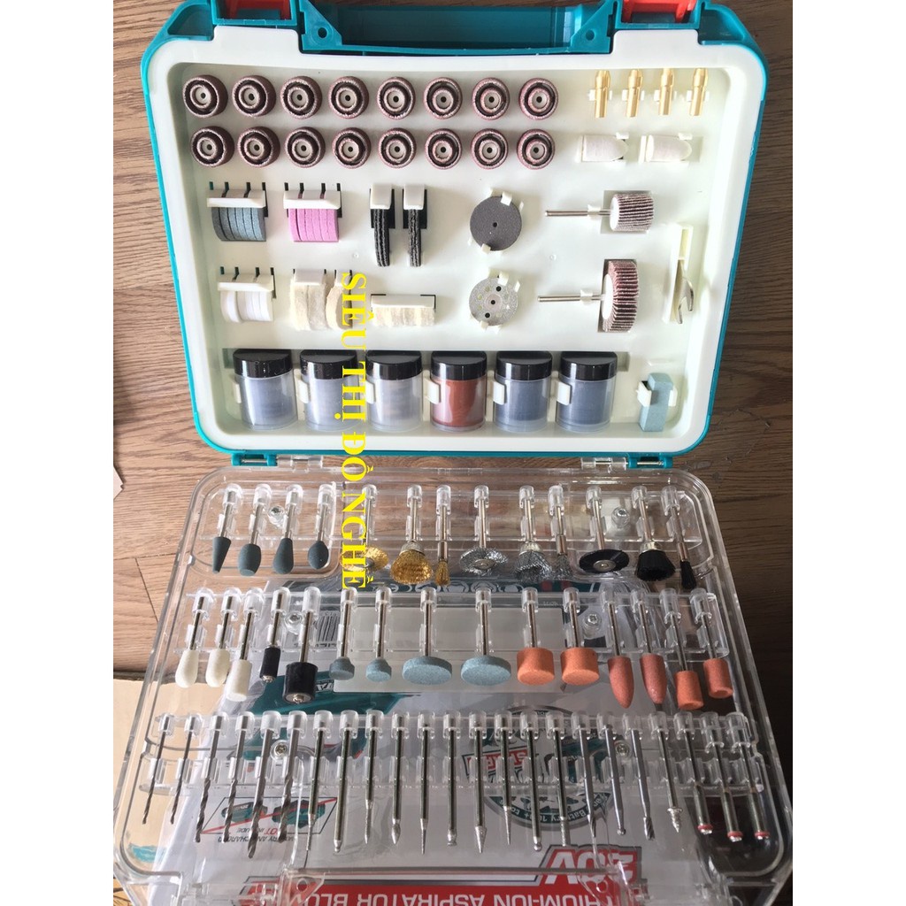 ĐỒ NGHỀ TOTAL Bộ 357 linh kiện  khoan mini  TACSD13571