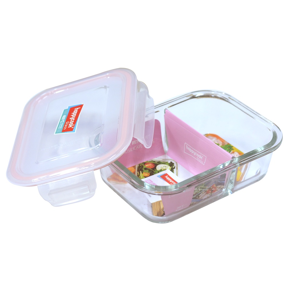 Hộp cơm thủy tinh chữ nhật đựng thưc phẩm cao cấp 580ml/630ml