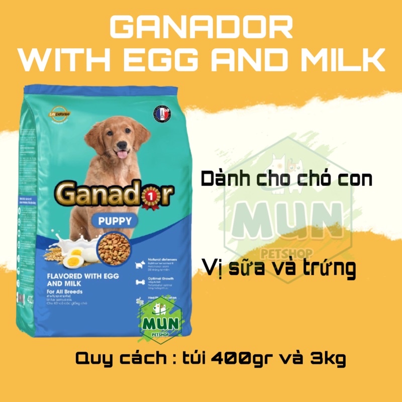 Ganador vị Trứng và Sữa - Egg and Milk 400 gram