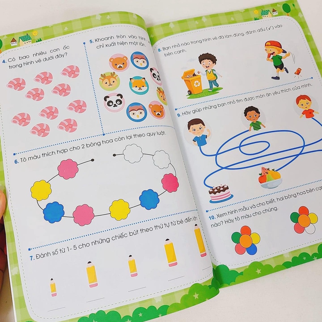 Sách - Combo 3 cuốn sân chơi trí tuệ trò chơi tư duy rèn luyện não trái não phải dành cho trẻ từ 3-6 tuổi - 3 quyển